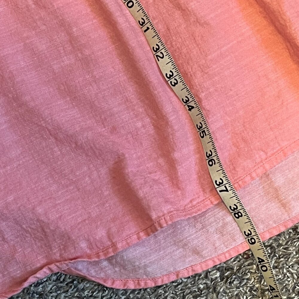 Pink Casual  knee length dress accented with a shirt waist bodice w/ pockets - Picture 7 of 9